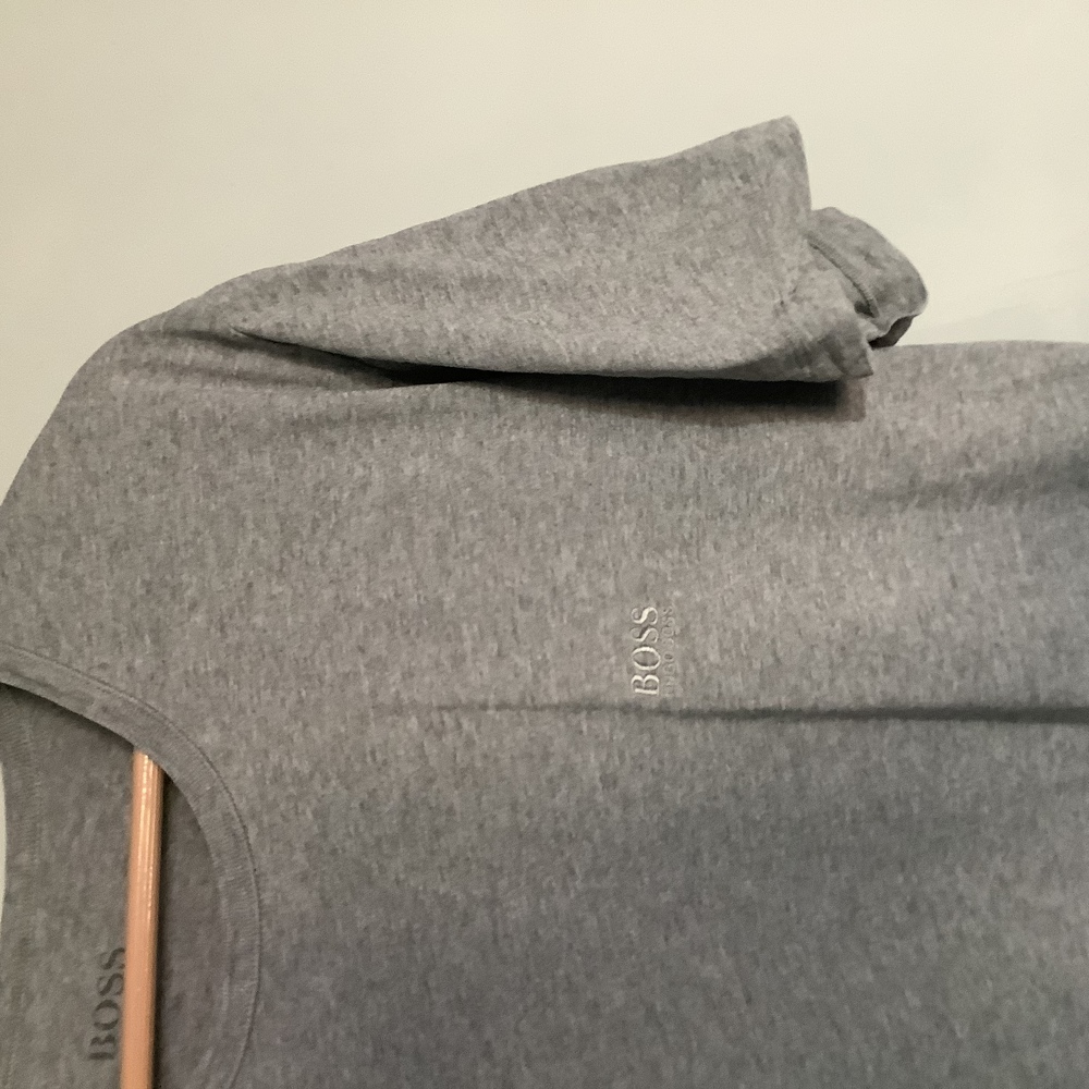 Hugo Boss Crew Neck T Shirt - Size XL - Grey Marl - Cotton - P2P 20โ - Picture 6 of 8